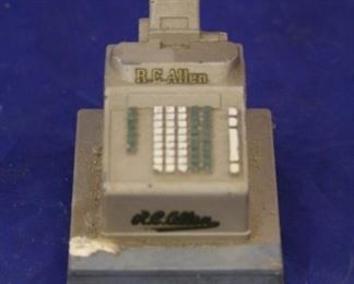 318 - RC Allen metal salesman sample cash register
