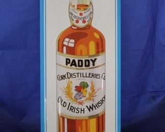 355 - Paddy Irish Whiskey metal sign 27 x 9 1/2
