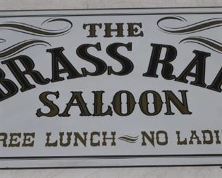 362 - The Brass Rail Saloon Mirror - AS IS 38 x 28 Chipped Corners