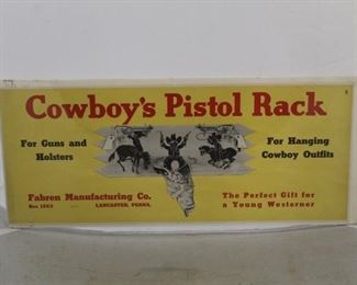 367 - Cowboy's Pistol Rack ad poster 19 x 8 1/2

