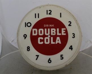 383 - Drink Double Cola plastic clock face - as is
