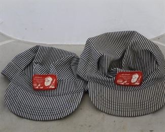 382 - 2 Coca-Cola train conductor hats

