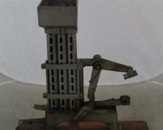 387 - Antique mechanical candy cutter machine
