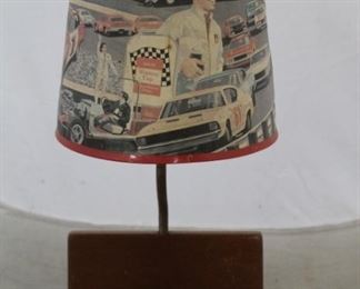 393 - Vintage Richard Petty Nascar lamp 17" tall
