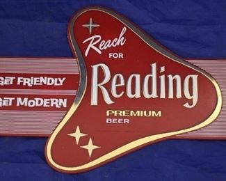 416 - Reading Beer plastic sign 8 x 11
