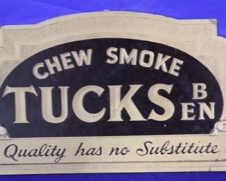 417 - Tucks Tobacco cardboard sign 5 x 8 1/2
