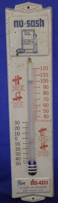 423 - Nu-Sash metal thermometer 13 x 3

