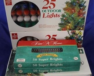 430 - 5 Boxes vintage Christmas lights

