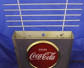 433 - Coca - Cola lighted metal sign 14 x 12 1/2
