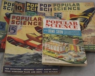 437 - 7 Vintage Popular Science magazines
