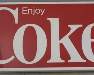 484 - Vintage Metal "Coke" Sign 22 x 10
