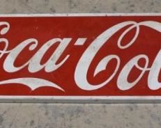 488 - Vintage Metal "Coca Cola" Sign 48 x 10
