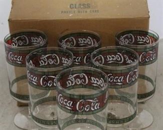 488x - 6 Coca - Cola stemmed glasses in box
