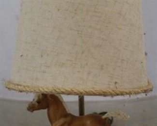 489 - Vintage horse lamp 18" tall
