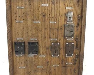 549 - Antique padlock store display 19 1/2 x 16 x 7 1/2
