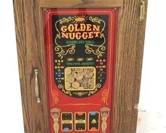 550 - Golden Nugget lighted slot machine stand 34 x 17 x 17
