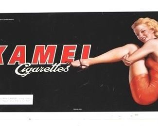 564 - Kamel Cigarettes sign 12 1/2 x 22
