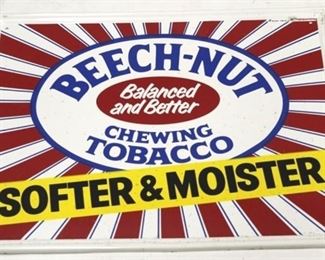 567 - Beech-Nut Tobacco metal sign 17 1/2 x 21 1/2
