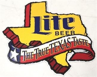 568 - Miller Lite Texas metal sign 25 x 23 1/2

