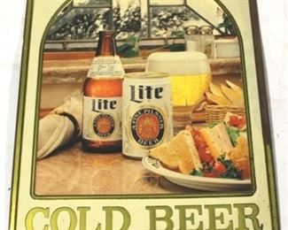 569 - Miller Lite Beer metal sign 24 x 17
