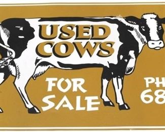 570 - Used Cows for Sale metal sign 24 x 33 1/2
