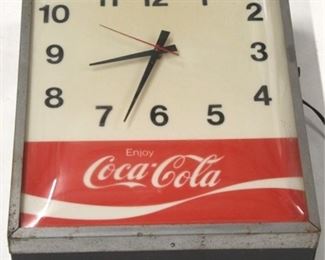 578 - Coca - Cola clock 16 1/2 x 13 1/2
