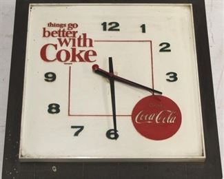 580 - Coca - Cola clock 17 x 17
