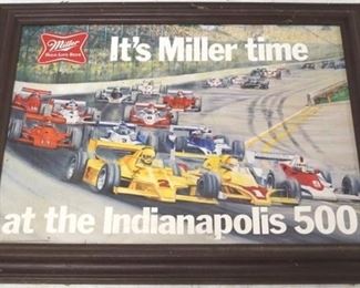 582 - Miller Indy 500 framed print 22 x 28
