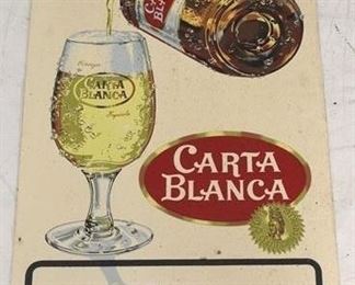 583 - Carta Blanca Beer metal sign 36 x 16
