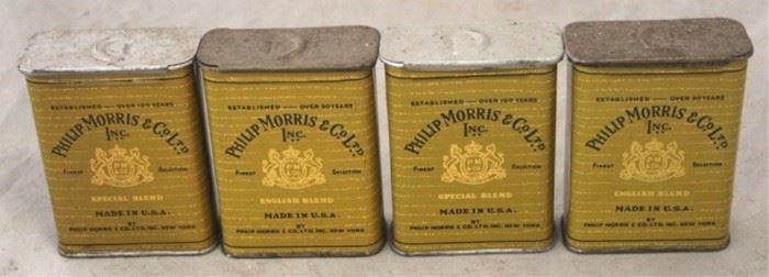 651 - 4 Philip Morris tobacco tins
