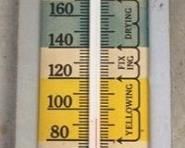 711 - Fleming Specialty Co thermometer 11" tall
