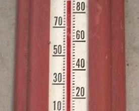 712 - Vintage thermometer 7" tall
