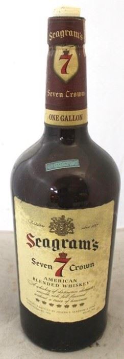 738 - 1 Gallon glass Seagram's liquor bottle
