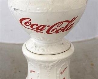 746 - Vintage Coca - Cola tureen on pedestal AS IS - top broken 14" tall
