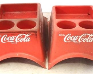 754 - 2 Coca - Cola plastic cup holders
