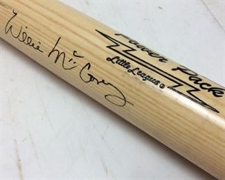 WILLIE MCCOVEY AUTOGRAPHED BAT, HALL OF FAME