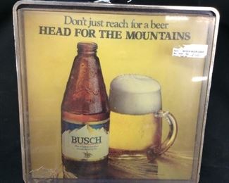BUSCH BEER LIGHTED SIGN