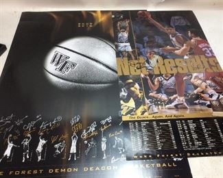 WAKE FOREST UNIVERSITY SPORTS, TIM DUNCAN AND CHRIS PAUL AUTOGRAPHS