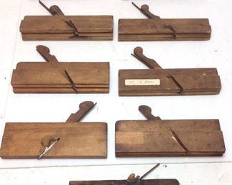 9 ANTIQUE WOOD PLANERS