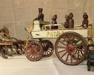 Antique Toy Fire Patrol Wagon