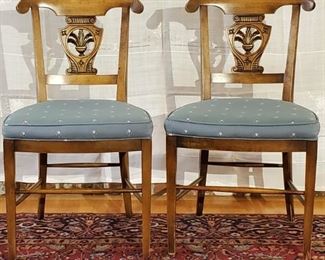 Pair of Carved Back Parlor Chairs