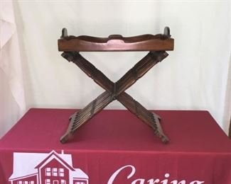 Serving Tray Table with Collapsible Stand