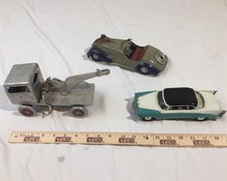 Three Antique Toy Cars