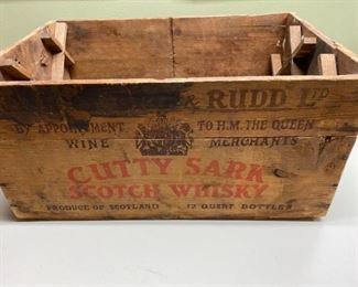 Berrys Cutty Sark Scotch Whisky Wood Shipping Box