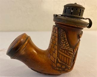 Early Antique Carved Meerschaum Pipe 1800s