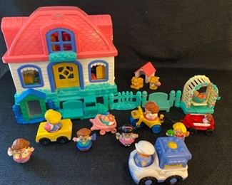 Fisher Price Little People Dollhouse and Contents