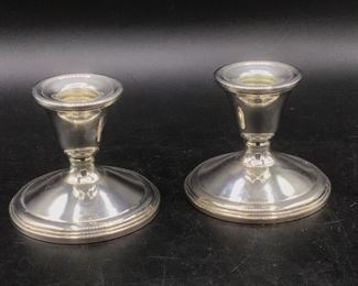 La Pierre Sterling Candlestick Holders