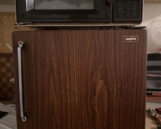 Little Litton Microwave and Sanyo Mini Fridge