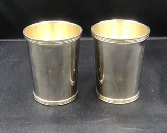Pair of Sterling Mint Julep Cups
