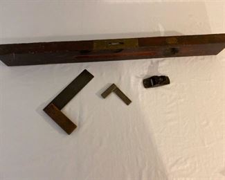 Vintage Level, Squares, and Planer